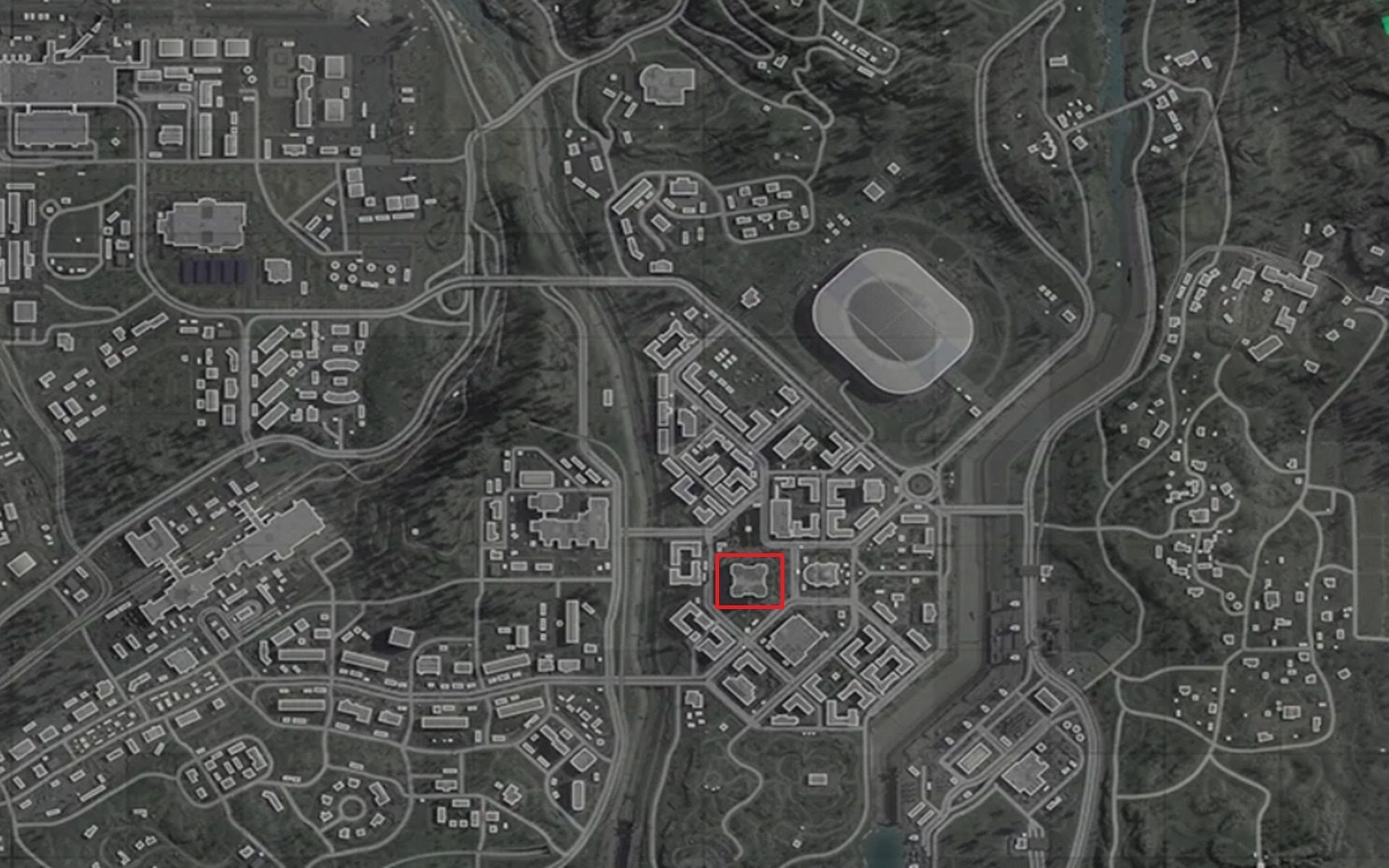 Location of Overlook in Tac Map (Image Via Activision || Sportskeeda Gaming)